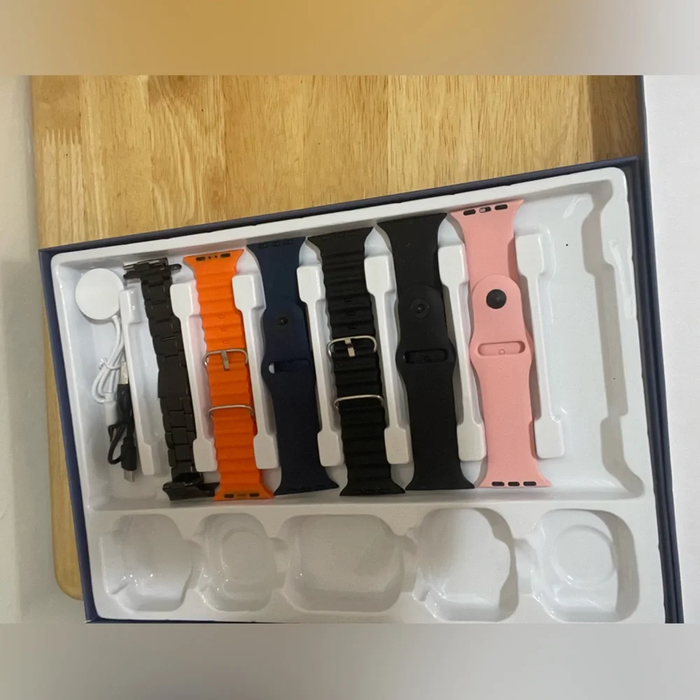 Series 10 Wireless Earbuds and Smartwatch Set - bundle of wrist bands.